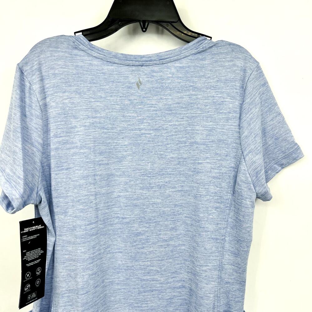 SKECHERS Women's GoDri Swift T-Shirt Dress Small Light Blue Short Sleeve NWT - Picture 8 of 13